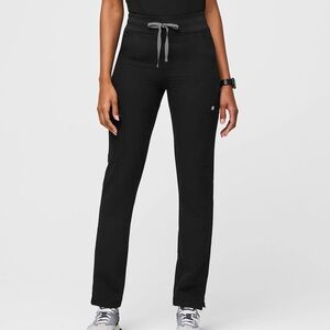 Figs Black High Waisted Yola Skinny Scrub Pants Women's size XS
